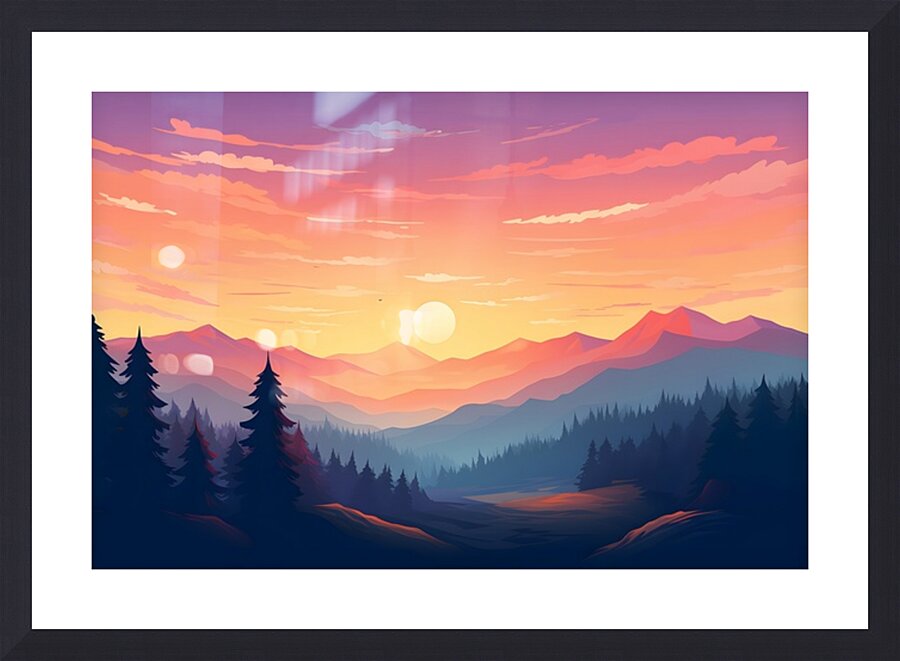 Sunset Landscape 18 Picture Frame print