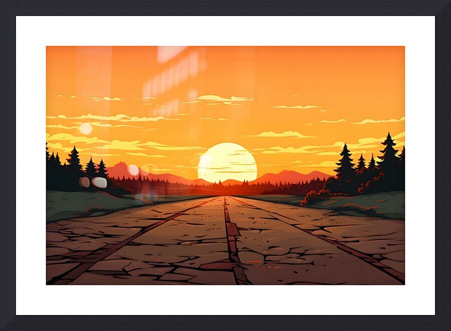 Sunset Landscape 41 Picture Frame print