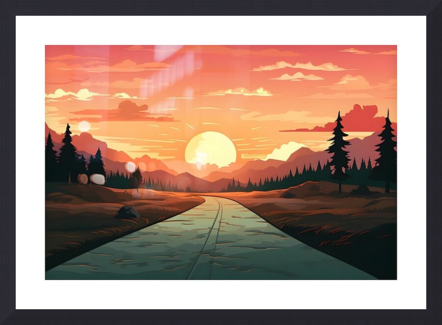 Sunset Landscape 40 Picture Frame print