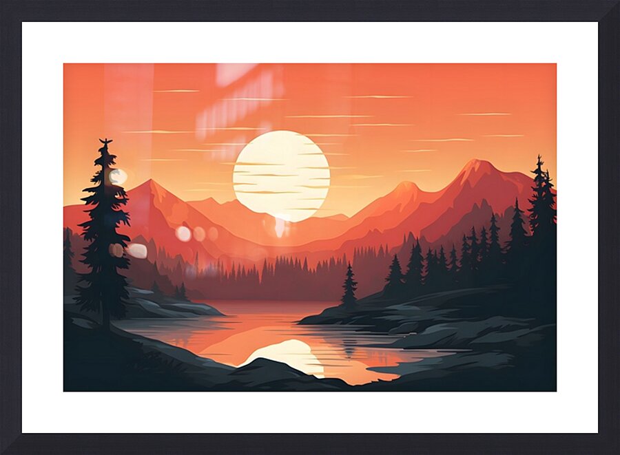 Sunset Landscape 10 Picture Frame print