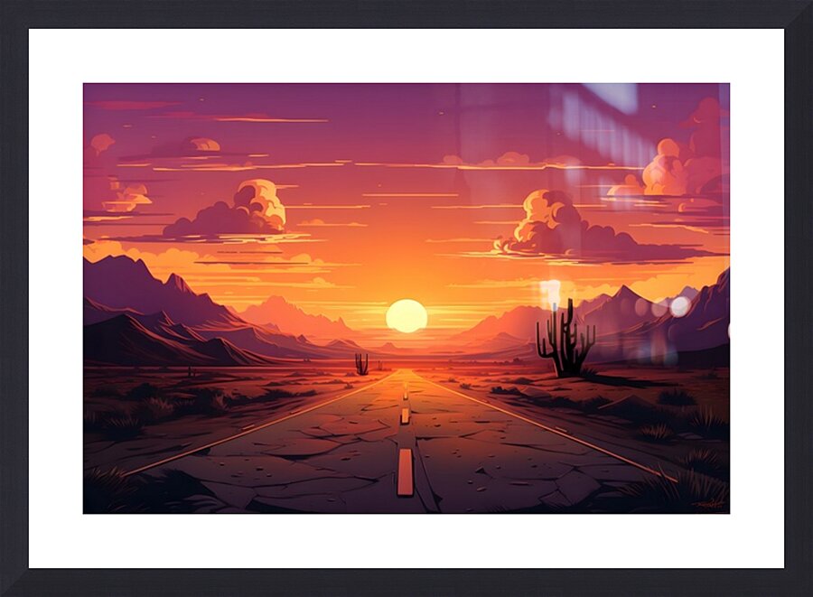 Sunset Landscape 42 Picture Frame print