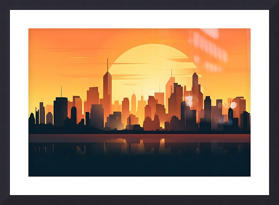 Sunset Landscape 52 Picture Frame print