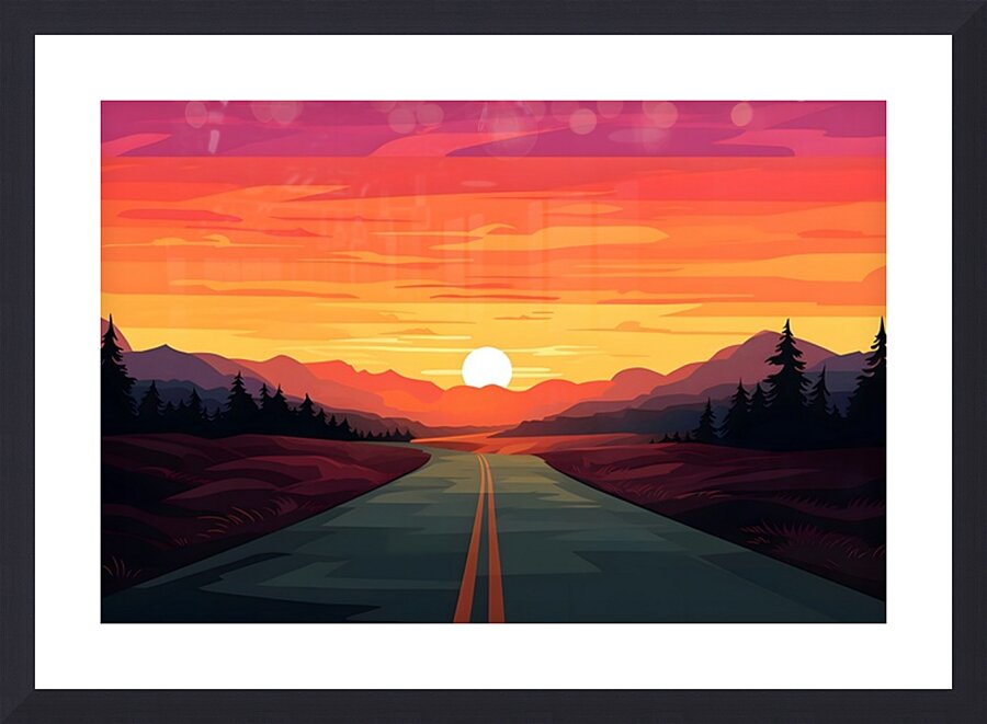 Sunset Landscape 73 Picture Frame print