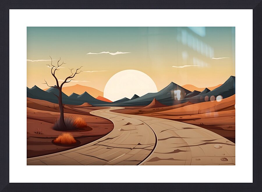 Sunset Landscape 66 Picture Frame print