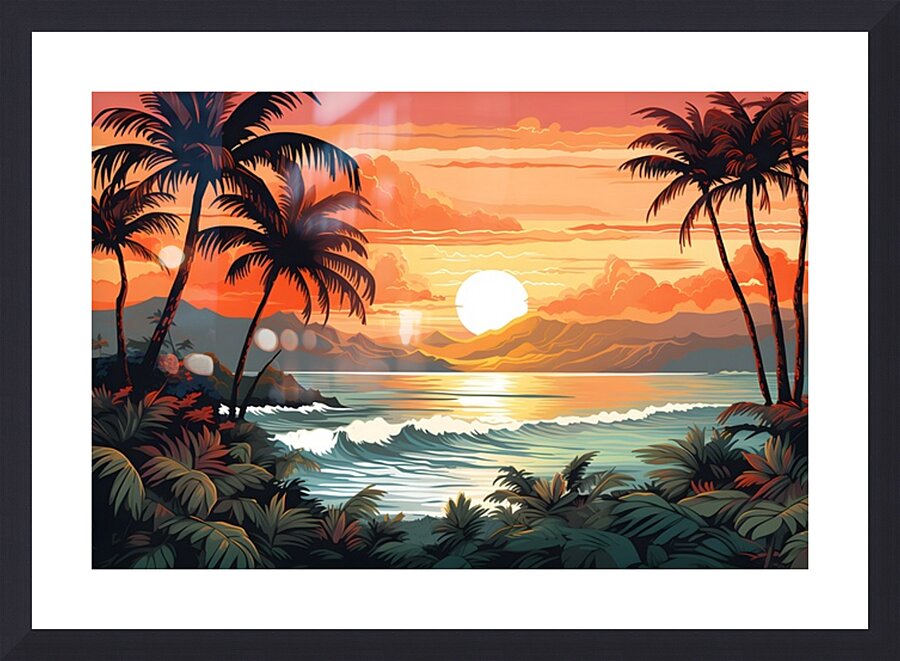 Sunset Landscape 2 Picture Frame print