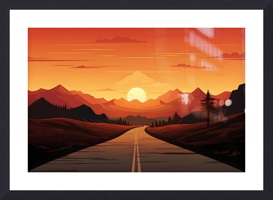 Sunset Landscape 43 Picture Frame print