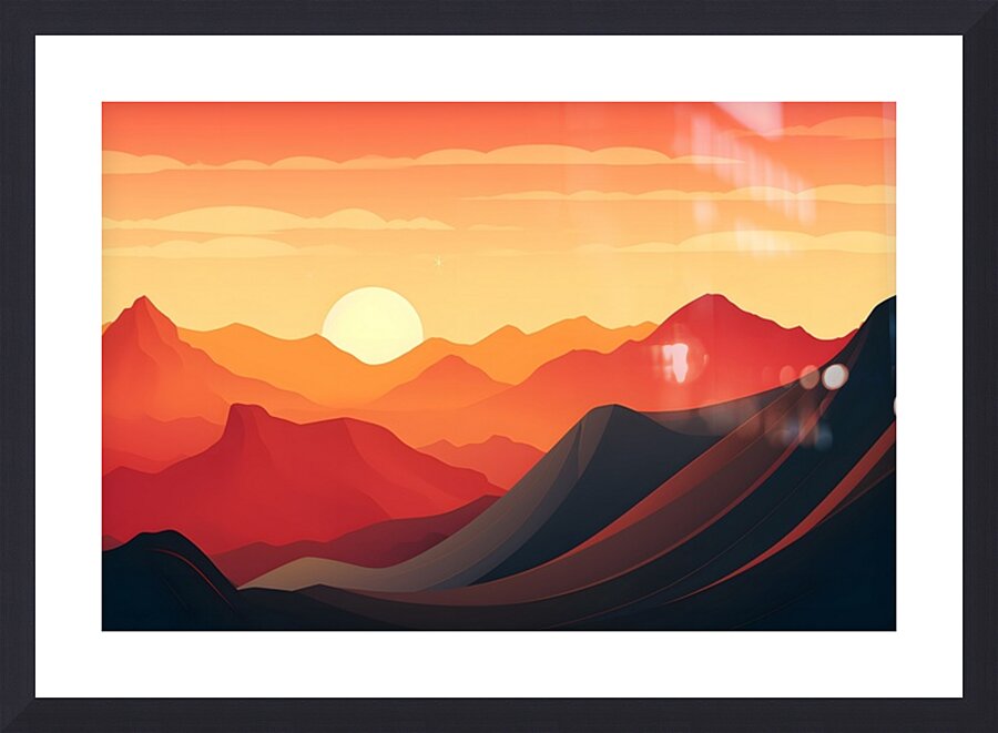 Sunset Landscape 25 Picture Frame print