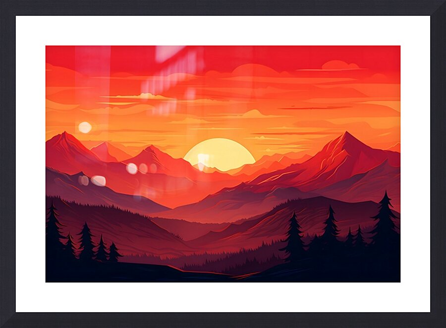 Sunset Landscape 26 Picture Frame print