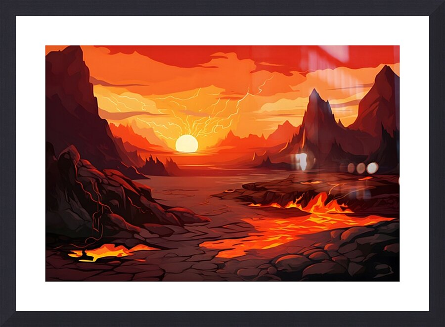 Sunset Landscape 59 Picture Frame print
