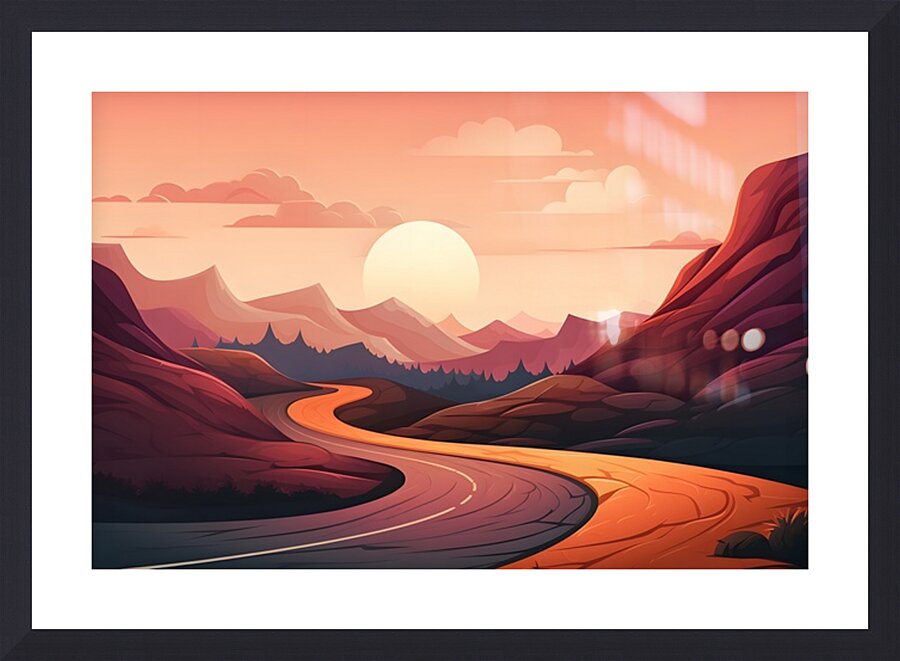 Sunset Landscape 33 Picture Frame print