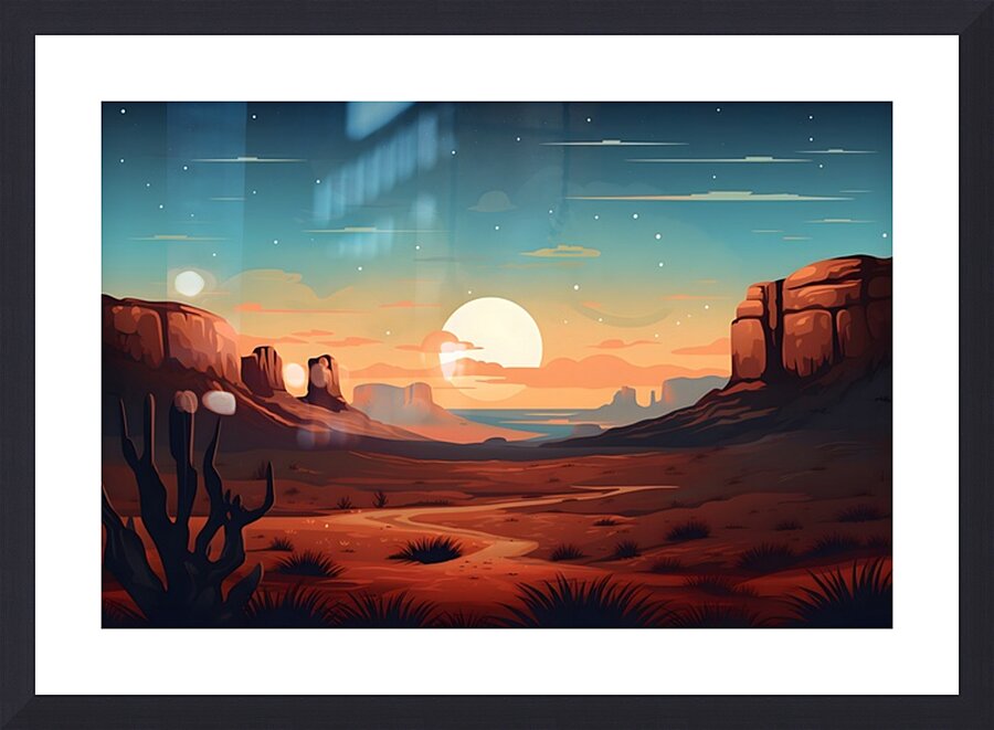 Sunset Landscape 91 Picture Frame print