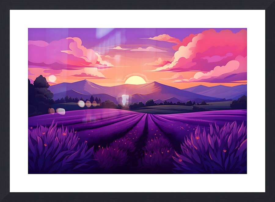 Sunset Landscape 92 Picture Frame print