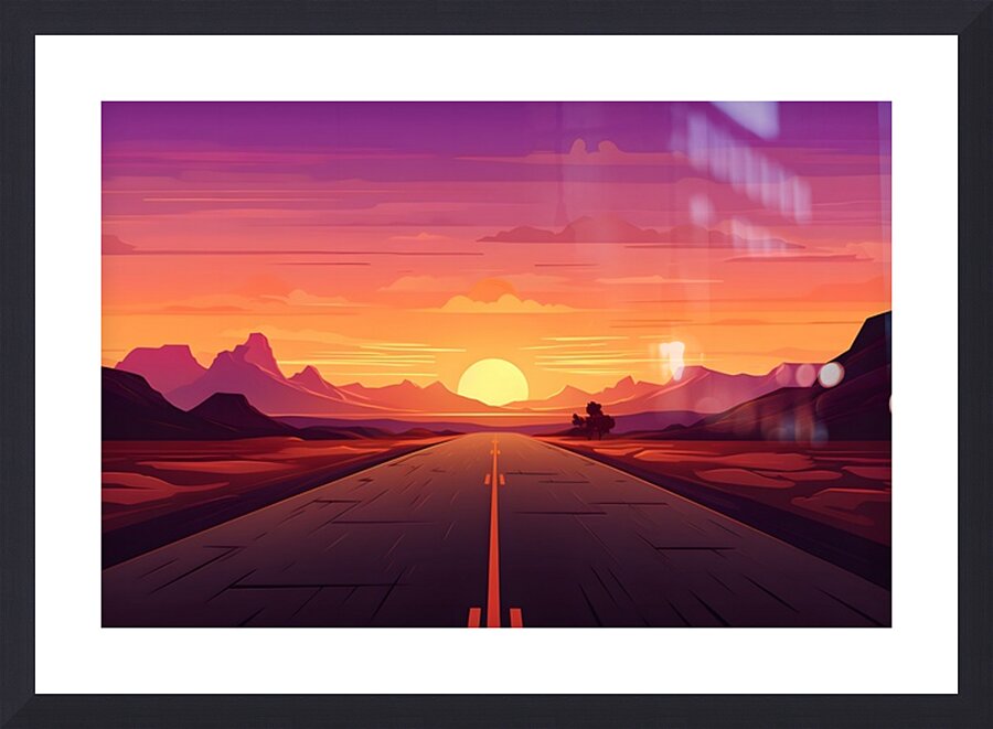 Sunset Landscape 78 Picture Frame print