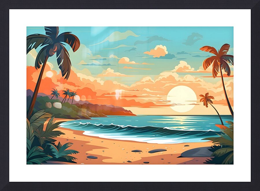 Sunset Landscape 89 Picture Frame print