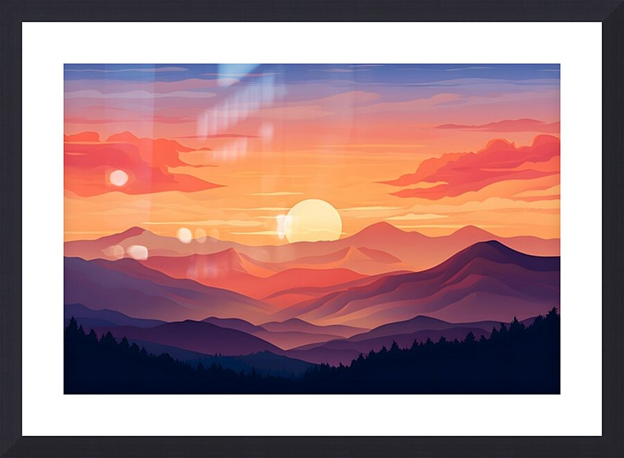 Sunrise Landscape 8 Picture Frame print