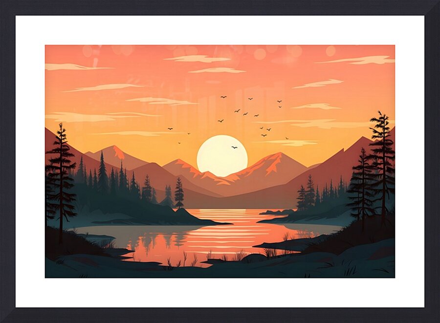 Sunrise Landscape 13 Picture Frame print