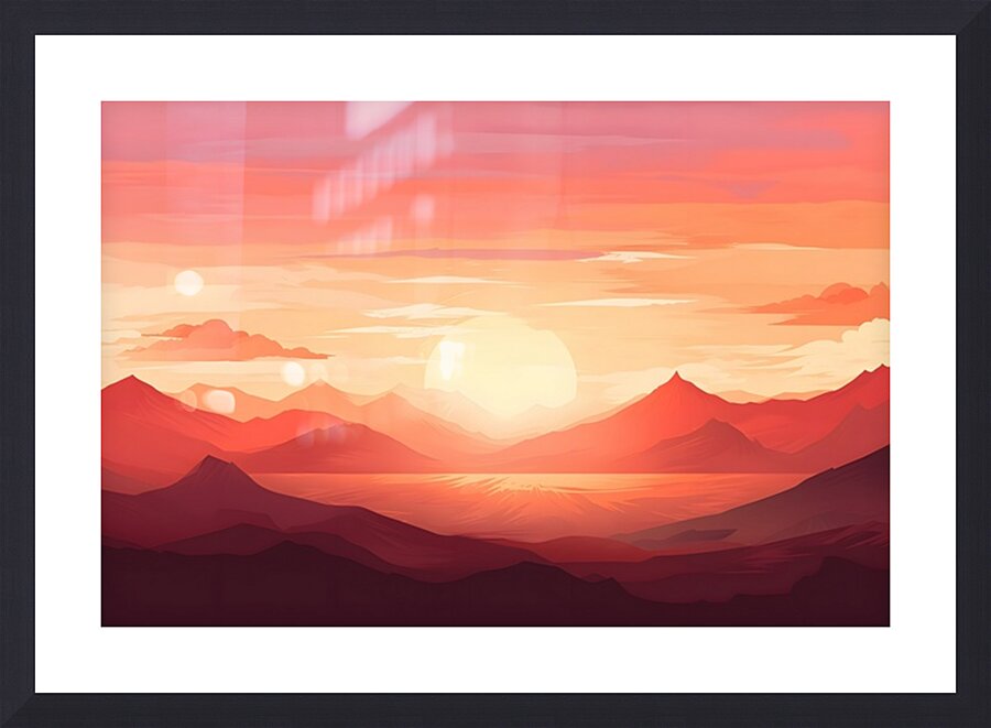 Sunrise Landscape 7 Picture Frame print