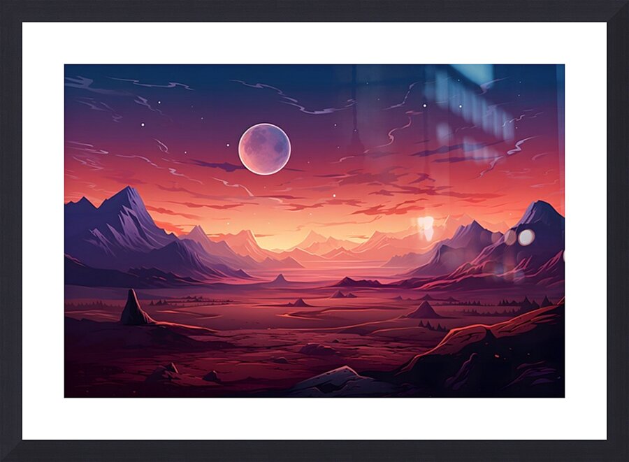 Planetscape 5 Picture Frame print