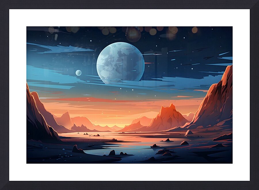 Planetscape 4 Picture Frame print