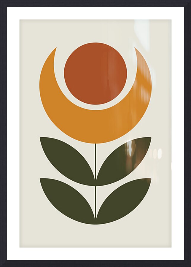 Floral Eclipse Poster Picture Frame print