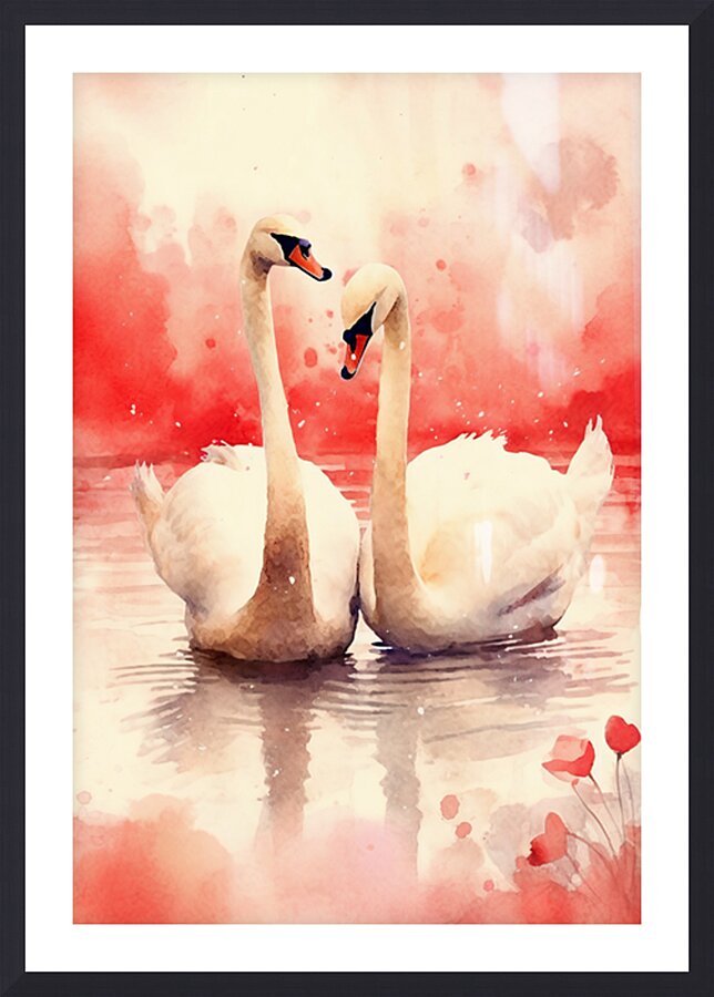 ValentineSwan1 Picture Frame print