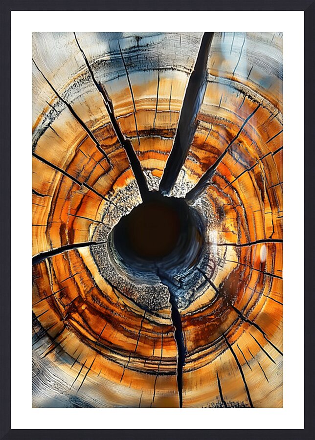 Wood Tree Rings 13 Picture Frame print