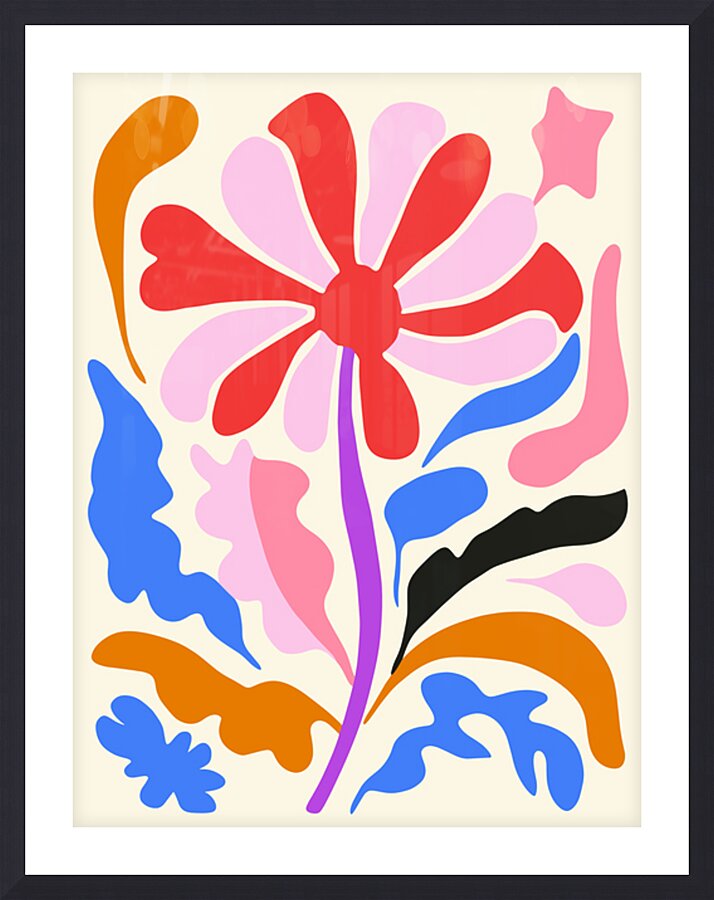 Copie de Flower Print 353 Picture Frame print