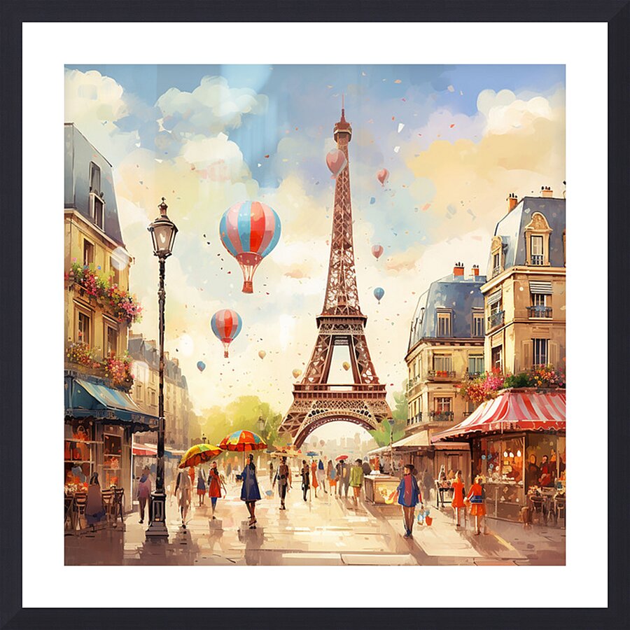 Happy Paris 3 Picture Frame print
