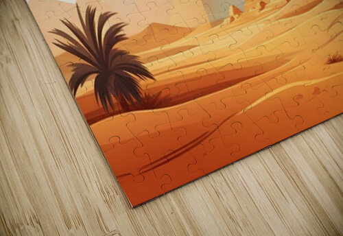 Pyramid Landscape Illustration 21 Nora studio puzzle