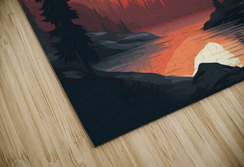 Sunset Landscape 10 Nora studio puzzle