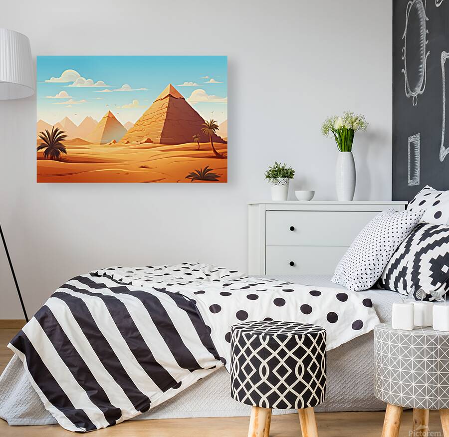 Pyramid Landscape Illustration 21 Reproduction