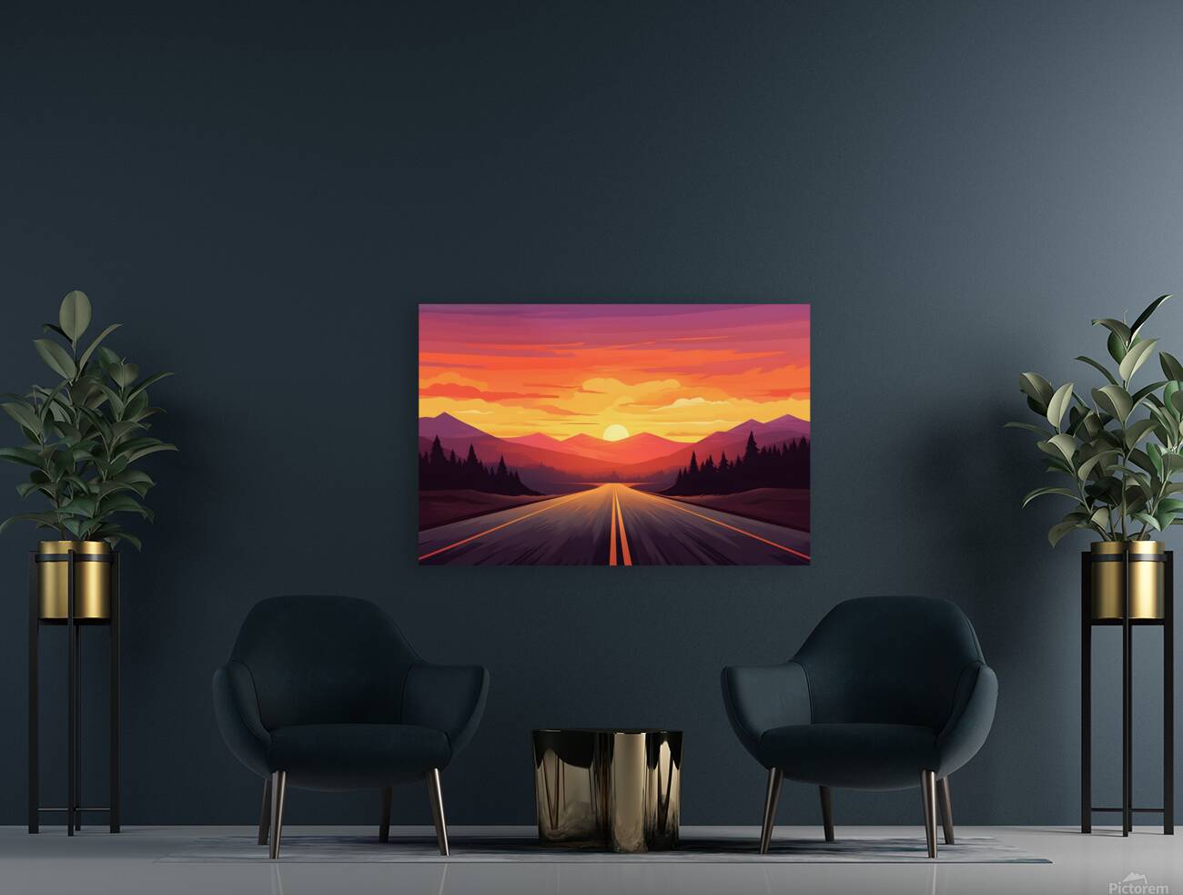 Sunset Landscape 76 Reproduction