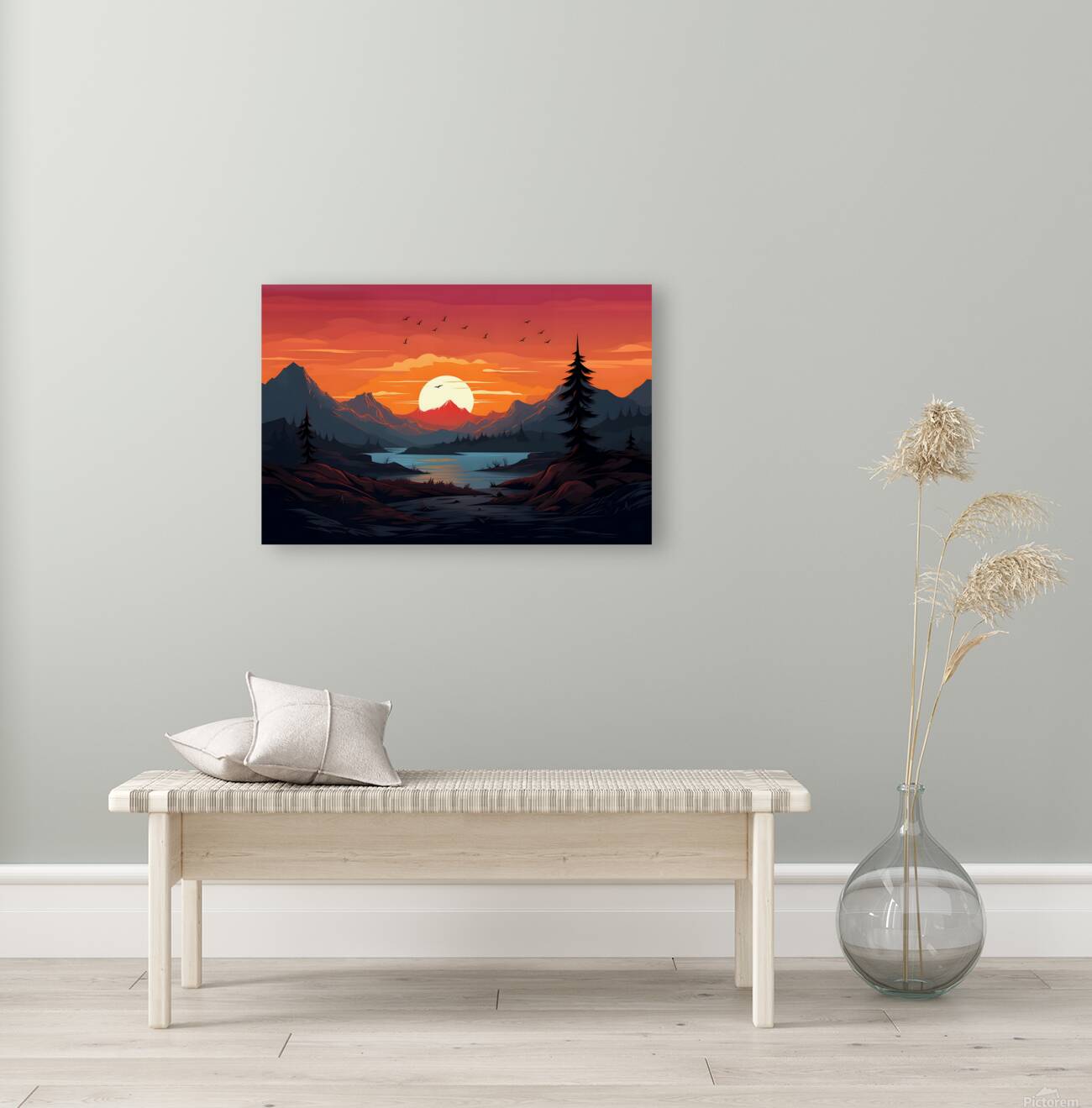 Sunset Landscape 100 Reproduction