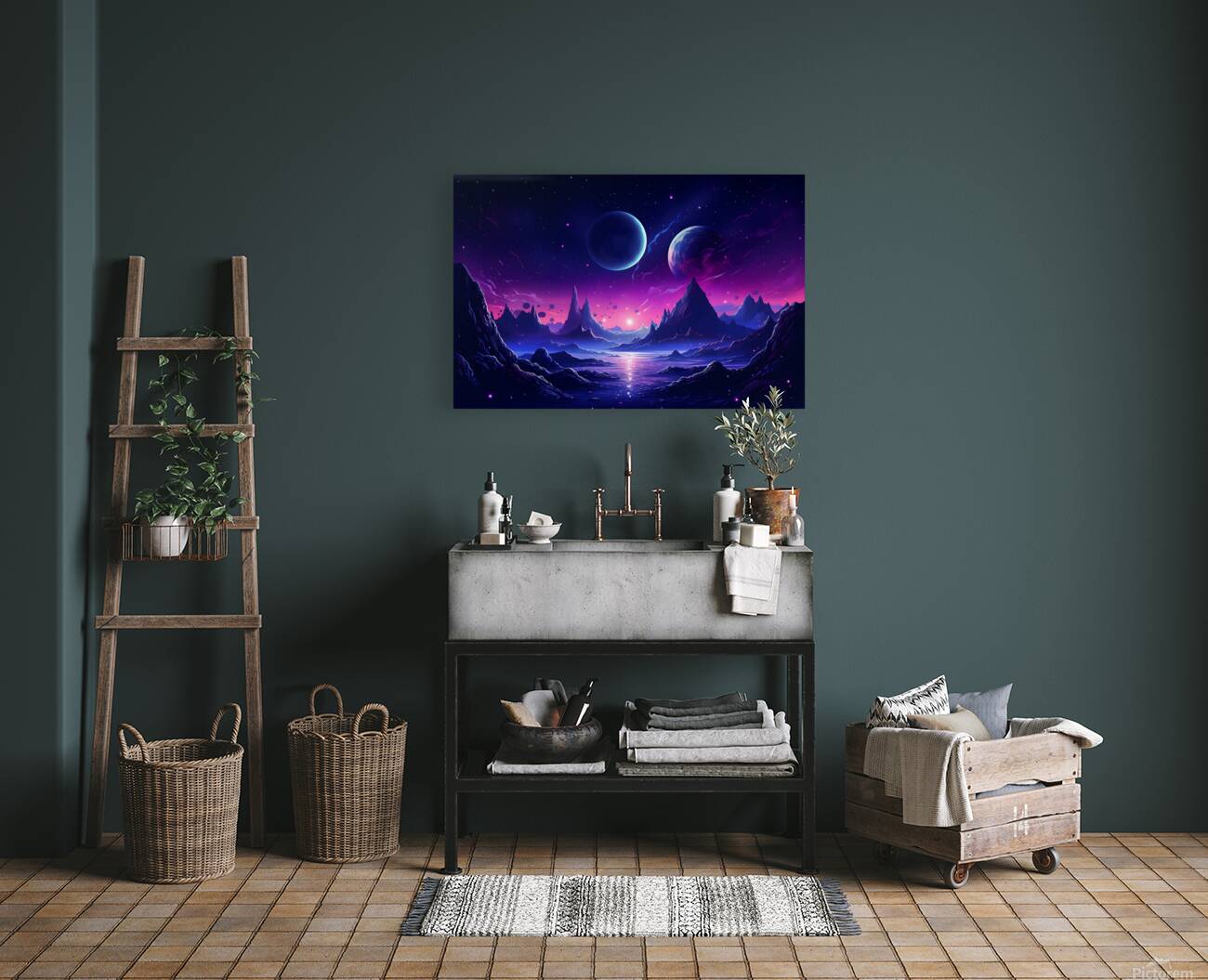 Planetscape Illustration Wallpaper 21 Reproduction
