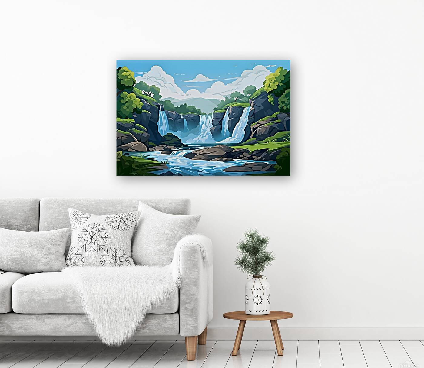 Waterfall Landscape 36 Reproduction