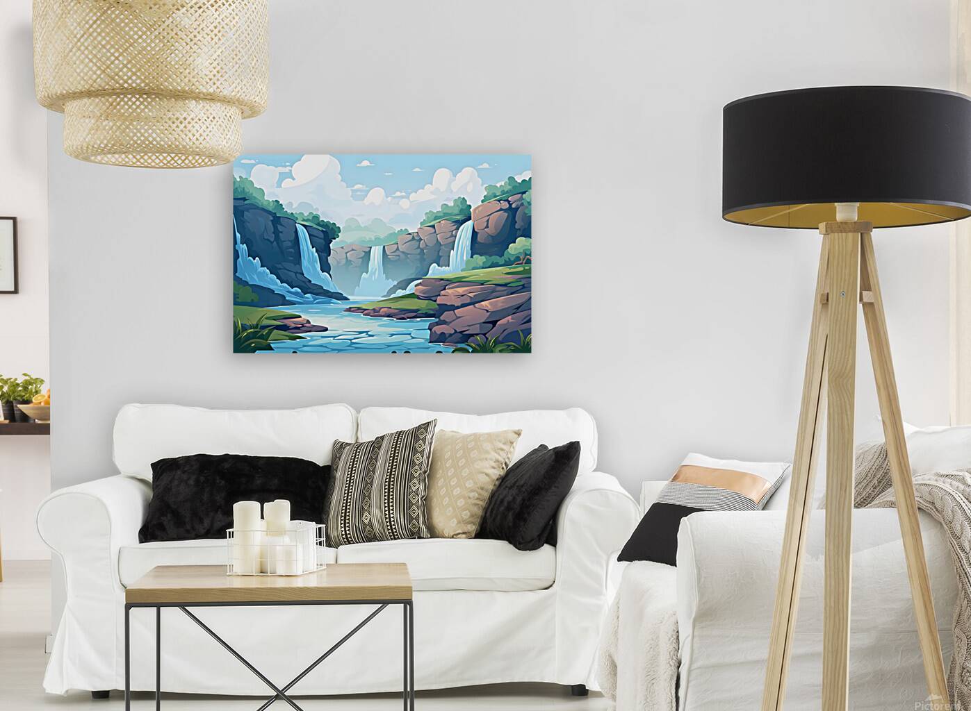 Waterfall Landscape 29 Reproduction