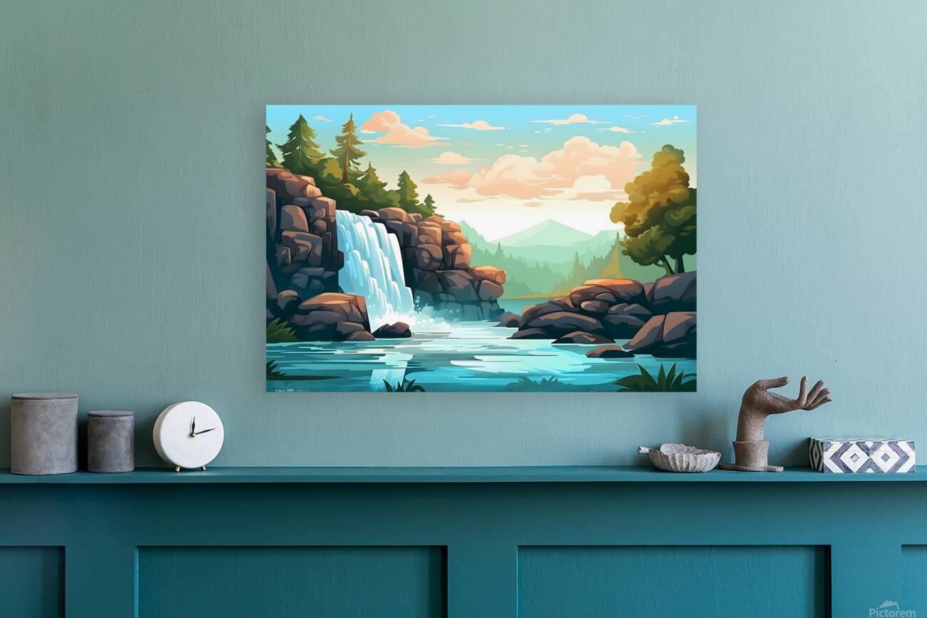 Waterfall Landscape 5 Reproduction