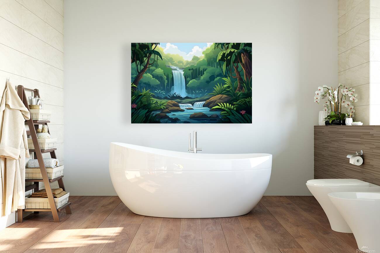 Waterfall Landscape 45 Reproduction