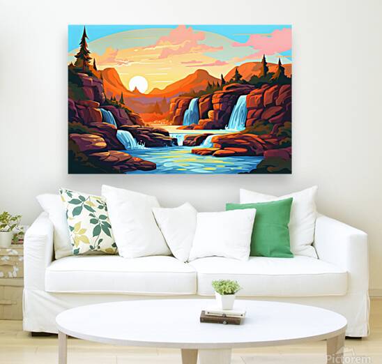 Waterfall Landscape 24 Reproduction