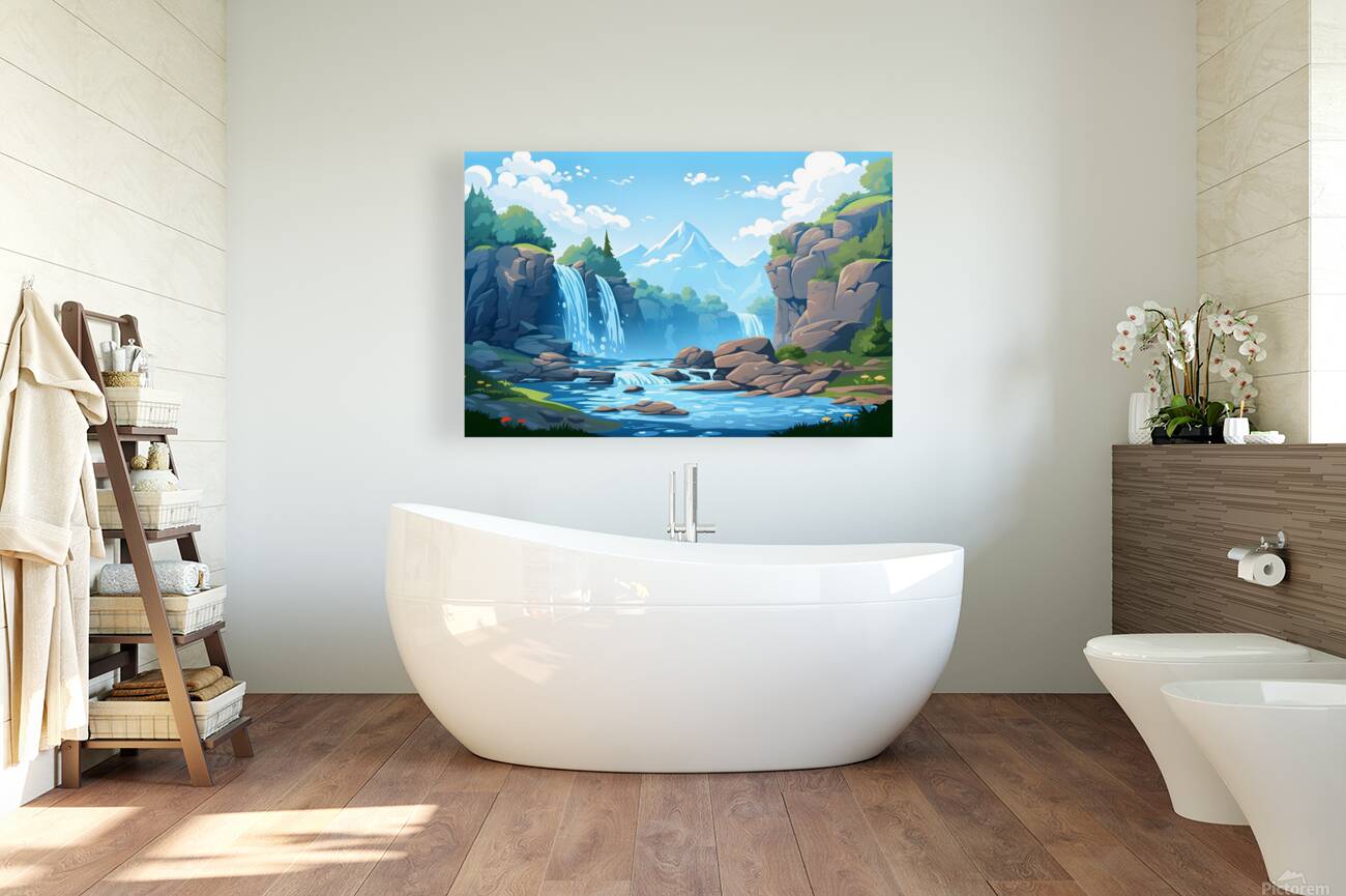 Waterfall Landscape 33 Reproduction