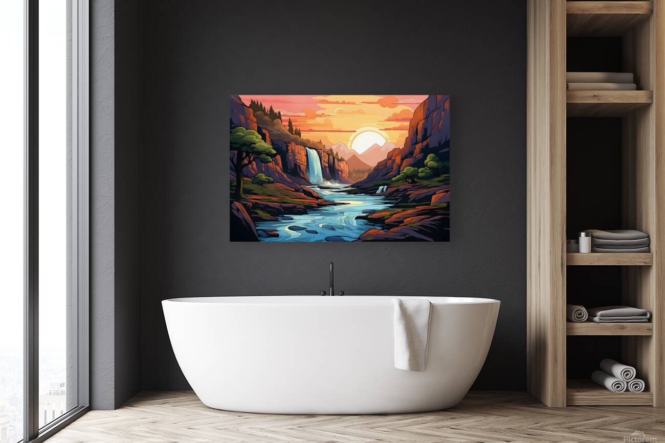 Waterfall Landscape 79 Reproduction