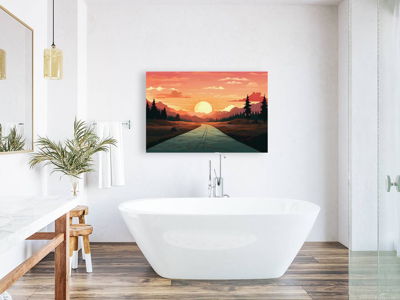 Sunset Landscape 40 Reproduction