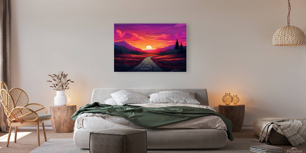 Sunset Landscape 45 Reproduction