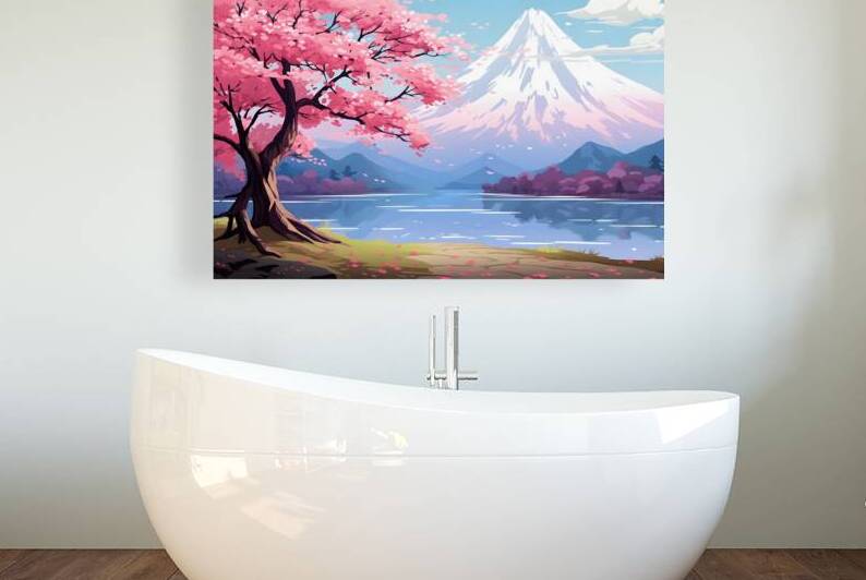 Japanese landscape illustration Wallpaper 11 by Aura Gallery