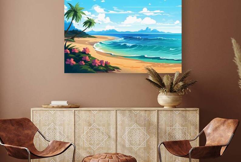 Beach Scenery Illustration 21 Reproduction