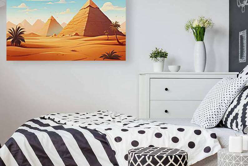 Pyramid Landscape Illustration 21 Reproduction