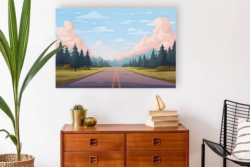 Road Landscape Illustration 31 Reproduction