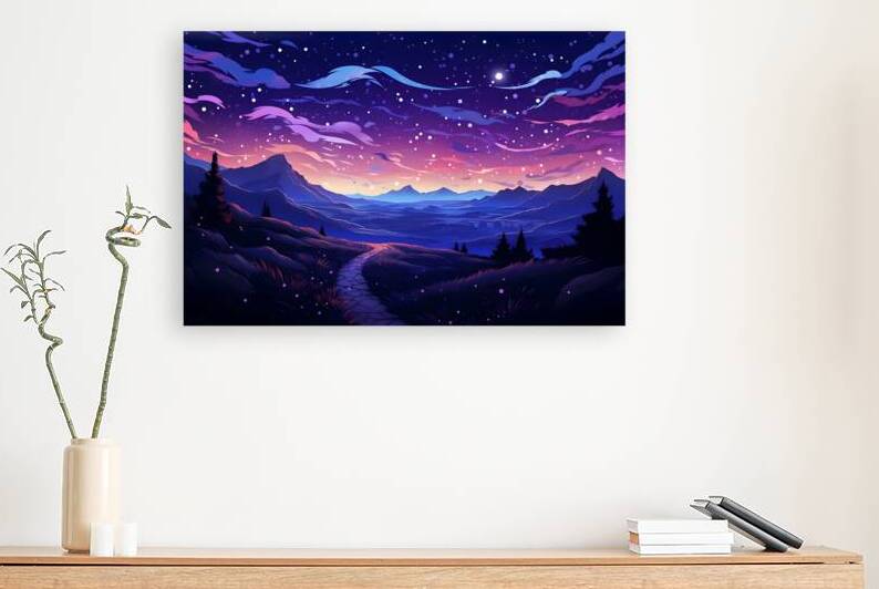 Beautiful Night Landscape Illustration 43 Reproduction