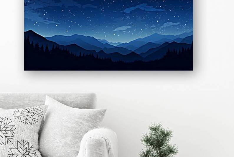 Beautiful Night Landscape Illustration 26 by Nora studio