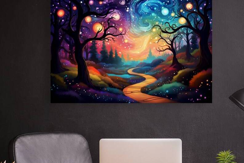 Beautiful Night Landscape Illustration 29 by Nora studio